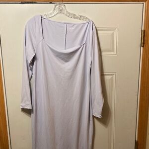 Light Lavender Long Sleeve Shift Dress XL